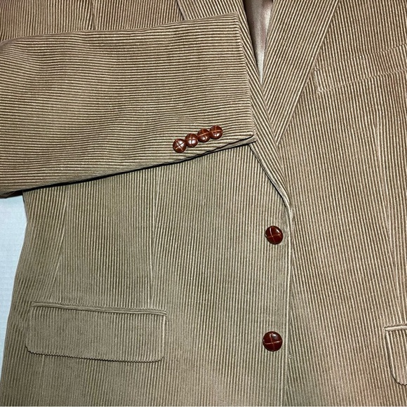 Lauren Ralph Lauren Blazer Size 44L Brown Corduroy 100% Cotton Jacket - Picture 3 of 11